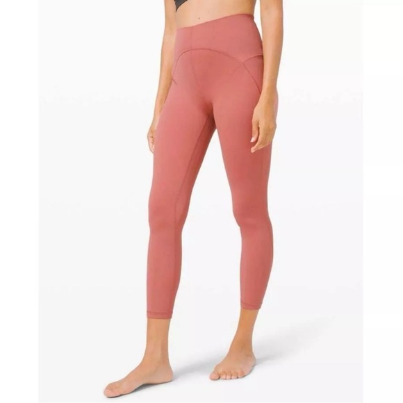 Lululemon Unlimit High-Rise Tight 25" Brier Rose Pink Size 10 EUC - Picture 1 of 12